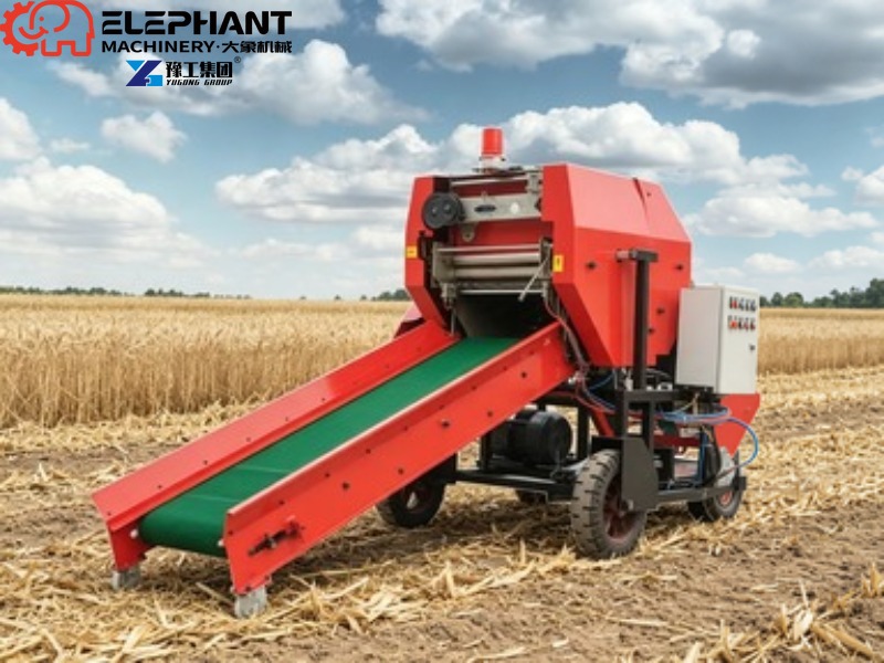 Farm Household Mini Round Hay  - Silage Baler Machine review and price
