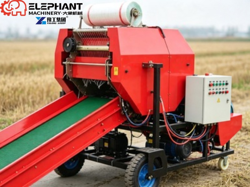 Mini Round Hay Baler Small Rol - Silage Baler Machine review and price